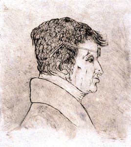 Andre Marie Ampere, auto-retrato c. 1805-1810 (desenho)