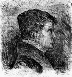 Autorretrato de André Marie Ampere, século XIX (gravura)