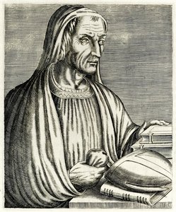 Gregory of Tours from True Portraits de André Thévet publicado em 1594 de Andre Thevet