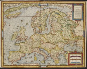 Mapa da Europa, A Cosmografia Universal de André Thevet de Andre Thevet