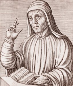 Retrato de Alcuin (gravura) de Andre Thevet
