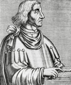 Retrato de Philippes de Commines (cerca de 1445- por volta de 1512), historiador e diplomata, gravura de Les Vrais pourtraits et Vies des Hommes illustres de Andre Thevet