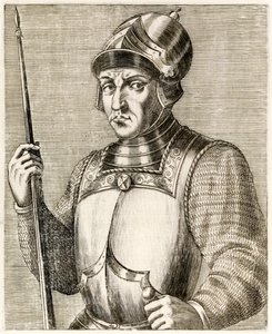 Guilherme, o Conquistador, primeiro rei normando da Inglaterra, de True Portraits, de André Thévet, publicado em 1584 de Andre Thevet