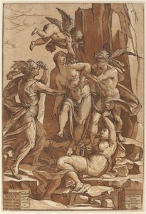 Alegoria da Virtude, 1585. de Andrea Andreani