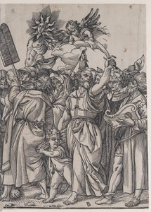 Seção B: Isaac, Noah e outras figuras, de The Triumph of Christ, 1836. de Andrea Andreani