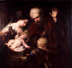O Julgamento de Moisés (óleo sobre tela)
