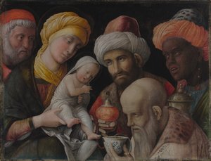 Adoração dos Magos de Andrea Mantegna