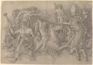 Batalha dos Deuses do Mar [metade esquerda] de Andrea Mantegna