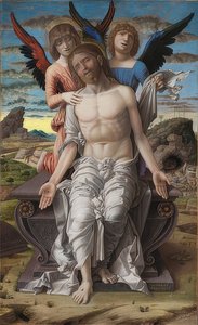 Cristo como um homem de dor. 1495-1500 de Andrea Mantegna