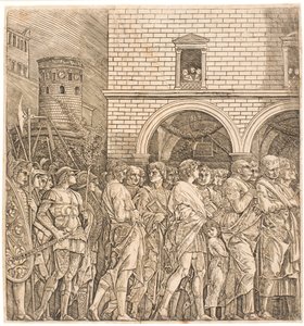 O Senado Romano segue um triunfo de Andrea Mantegna