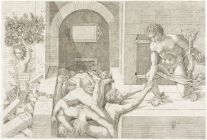 Ignorância e Mercúrio de Andrea Mantegna
