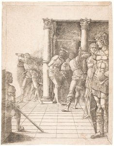 Cristo é chicoteado de Andrea Mantegna