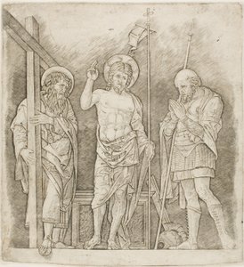 Cristo ressuscitado entre santos André e Longinus de Andrea Mantegna