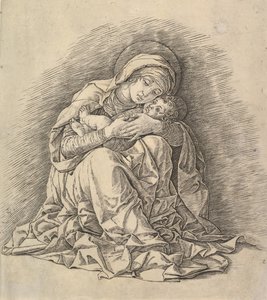 A Virgem e o Menino, ca. 1485-91. de Andrea Mantegna