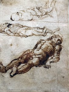 Três estudos para o Cristo morto de Andrea Mantegna