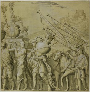 Triunfos de Júlio César: Tela No. IV de Andrea Mantegna
