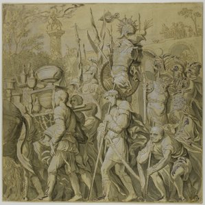 Triunfos de Júlio César: Tela No. VI de Andrea Mantegna