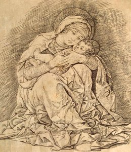 Virgem e o Menino. de Andrea Mantegna