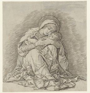 Maria sentada com criança de Andrea Mantegna