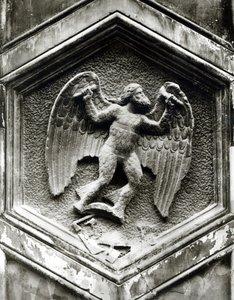 Daedalus, relevo decorativo do Campanile, Florença, c.1348-50 (mármore) (foto a p/b) (ver também 103681) de Andrea Pisano