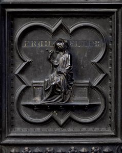 Prudência, painel H das Portas do Sul do Batistério de San Giovanni, 1336 (bronze)