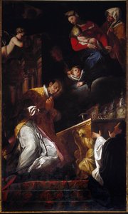 Representação de São Francisco Bórgia (São François Bórgia) (1510-1572) Pintura Jesuíta e Espanhola de Andrea Pozzo (1642-1709) Genes, Igreja dos Santos André e Ambrósio