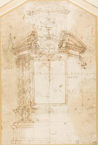Esboço de um altar de São Bartolomeu de Andrea Pozzo