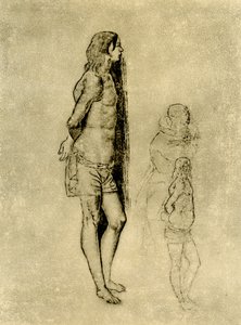 Estudo sobre o St. Sebastian para a pintura em Bergamo
