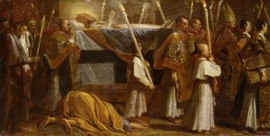 Procissão fúnebre de um bispo de Andrea Sacchi
