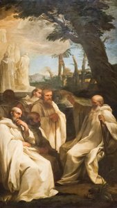 Visão de Saint Romuald, c.1631 (óleo sobre tela) de Andrea Sacchi
