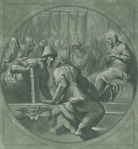 Cristo confundindo os médicos, 1750-70. de Andrea Scacciati