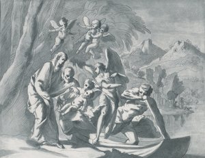 O resto na Fuga para o Egito, 1740-71. de Andrea Scacciati