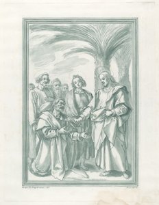 Cristo entregando as chaves a São Pedro de Andrea Scacciati after Jacopo Chimenti