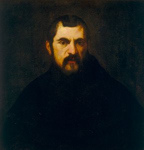 Retrato de um franciscano de Andrea Schiavone