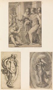 São Pedro e São João Curando o Coxo, Virgem e Menino, ca. 1543-60. de Andrea Schiavone