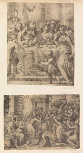 A Adoração dos Magos, c. 1542-46. de Andrea Schiavone