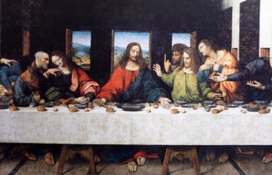 Abadia (Abadia de Tongerlo). Pintura. A Última Ceia. 1506-1507. Pormenor (pintura)