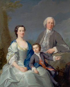 Sir Robert e Lady Smyth com o seu filho, Hervey