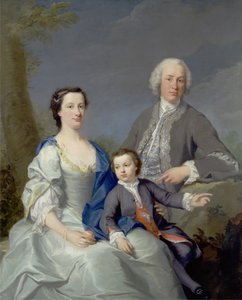 Sir Robert e Lady Smyth com seu filho, Hervey, c.1738-39 (óleo sobre tela)