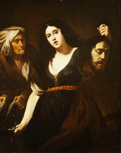Judith segurando a cabeça de Holofernes, acompanhada por uma criada, c.1625-30