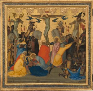 Cenas da Paixão de Cristo: A Crucificação [painel do meio], década de 1380.