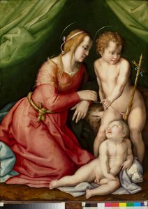 Madonna e Criança com São João de Andrea del (workshop of) Sarto