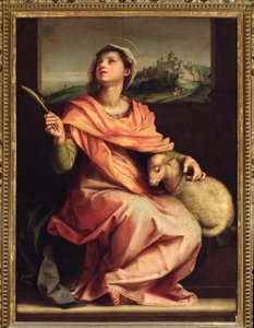 Santa Inês de Roma, Altarpe de Santa Inês (Pintura,1525-1528)