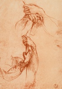 Estudo de mãos de Andrea del Sarto