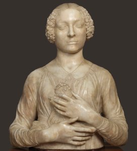 Senhora com um buquê, ca 1475.