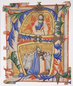 Cristo aparecendo a Davi e um grupo de monges camaldolenses, 1390-1410