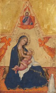 Madonna da Humildade, A Benção de Cristo, Dois Anjos e um Doador [anverso]