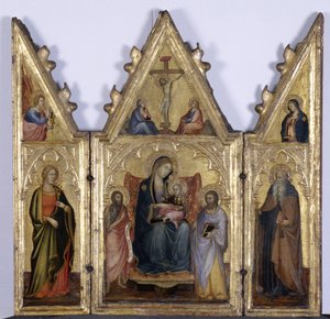 Tríptico com Madonna e Criança, c.1400 (têmpera sobre madeira)