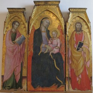 madona com criança entre santos de Andrea di Bartolo