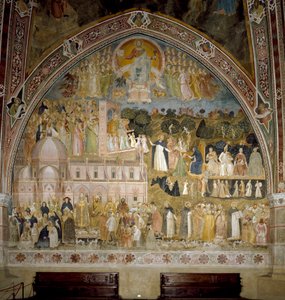 O triunfo da Igreja Católica e da ordem dominicana. Capela dos Espagniardos (Fresco